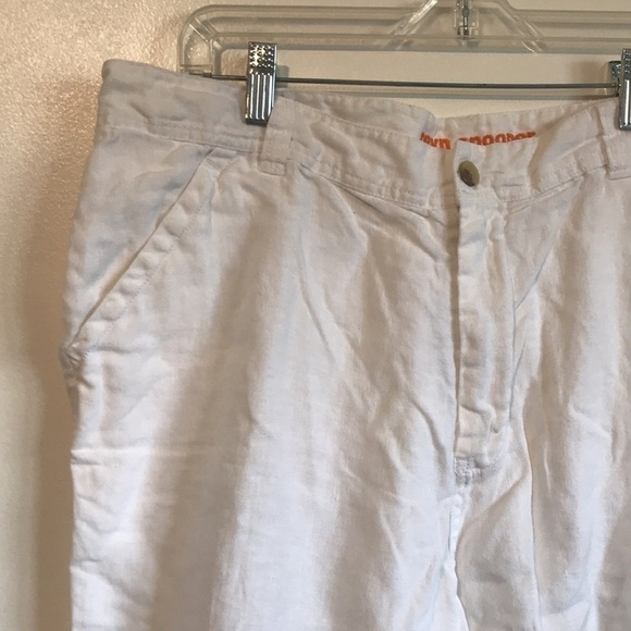 REYN Spooner White linen flat front Chino shorts size 36 - Picture 2 of 9